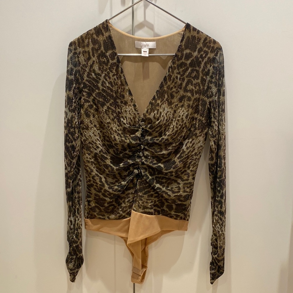 NEVER WORN scripted mettallic body suit size M